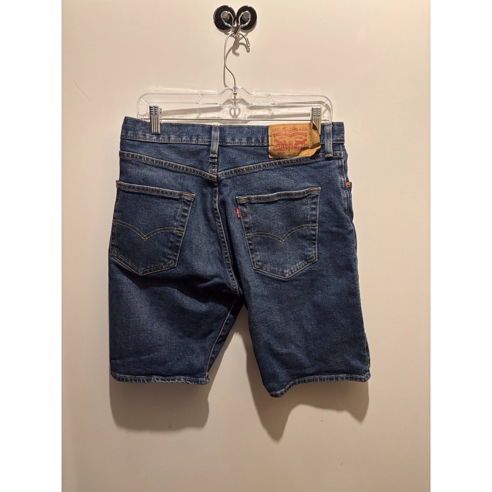 Levi's 501 Shorts W 33 L 9 Blue Denim - Picture 6 of 6